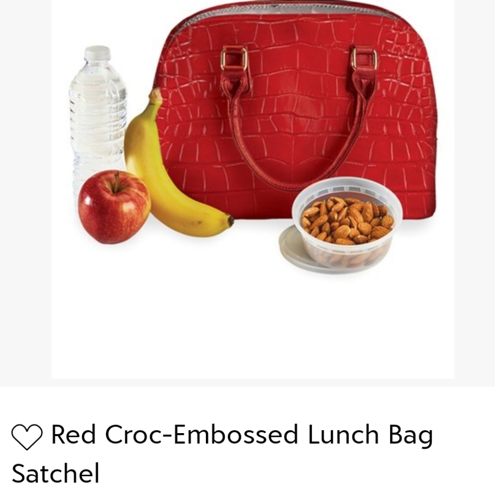 CHIC Croc lunch handbag bag wine satchel insulated